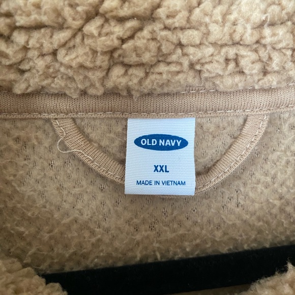 XXL Taupe Sherpa Zip-up Old Navy - Picture 4 of 4
